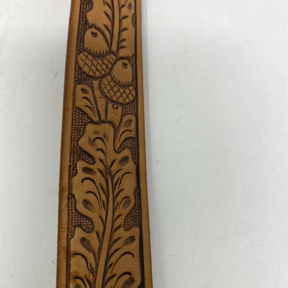 Justin Womens Ladies Top Grain Cowhide Brown Leather Belt 343A - Picture 6 of 15